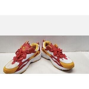 FILA RAY TRACER men's Athletic Shoes Red Yellow 10.5 EUC